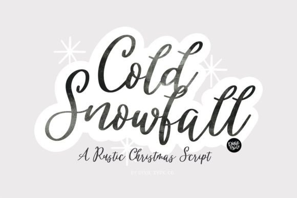 Cold Snowfall: A Winter Script Font for Thoughtful Editorial Design