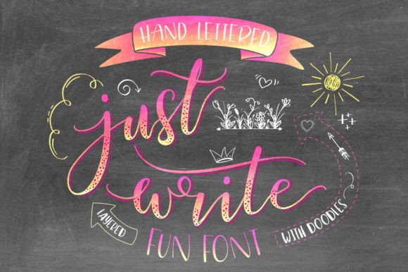 Just Write: A Hand-Lettered Font That Brings Your Craft Designs to Life