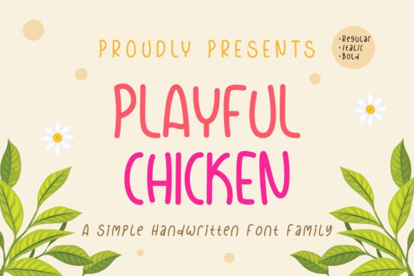 Playful Chicken: A Lively Handwritten Font for Branding Projects