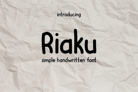 Riaku: A Handwritten Font for Crafters and Small Product Makers